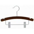 14" Juniors Arched Walnut Combo Hanger